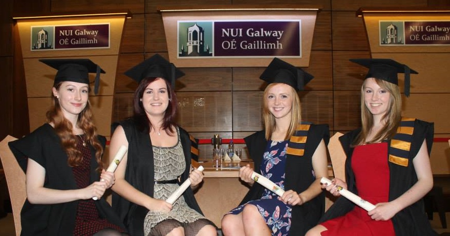 Pres Currylea Students recieving their Youth Leadership & Community Action Certificates at NUIG Graduation Day