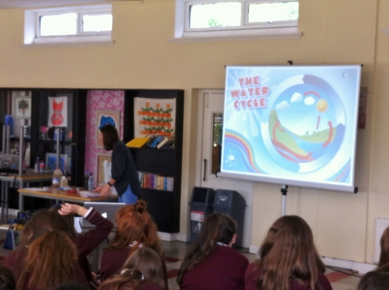 Our First Year students got the opportunity to learn about the process of the 'Water Cycle' in our natural environment. Irish Water Rep Marita McDonald delivers her presentation to the girls.